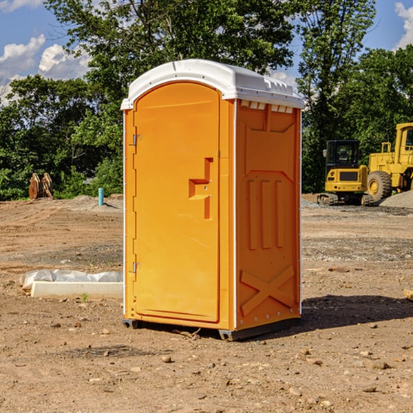 how often are the portable restrooms cleaned and serviced during a rental period in Rock Stream New York